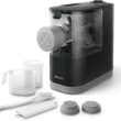 Philips Kitchen Appliances Compact Pasta and Noodle Maker, Viva Collection, Comes with 3 Default Classic Pasta Shaping Discs, Fully Automatic, Recipe Book, Small, Black (HR2371/05)