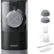 Philips Kitchen Appliances Compact Pasta and Noodle Maker, Viva Collection, Comes with 3 Default Classic Pasta Shaping Discs, Fully Automatic, Recipe Book, Small, Black (HR2371/05)
