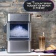 GE Profile Opal 2.0 Ultra Nugget Ice Maker with Scale Inhibiting Filter, Scoop Included, 38 lbs in 24 Hours, Pellet Ice Machine with WiFi & Smart Connected, Stainless Steel