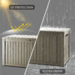Yardgrace 150 Gallons Water Resistant Resin Lockable Deck Box
