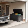 Patiowell 120-Gallon Black Plastic Deck Box