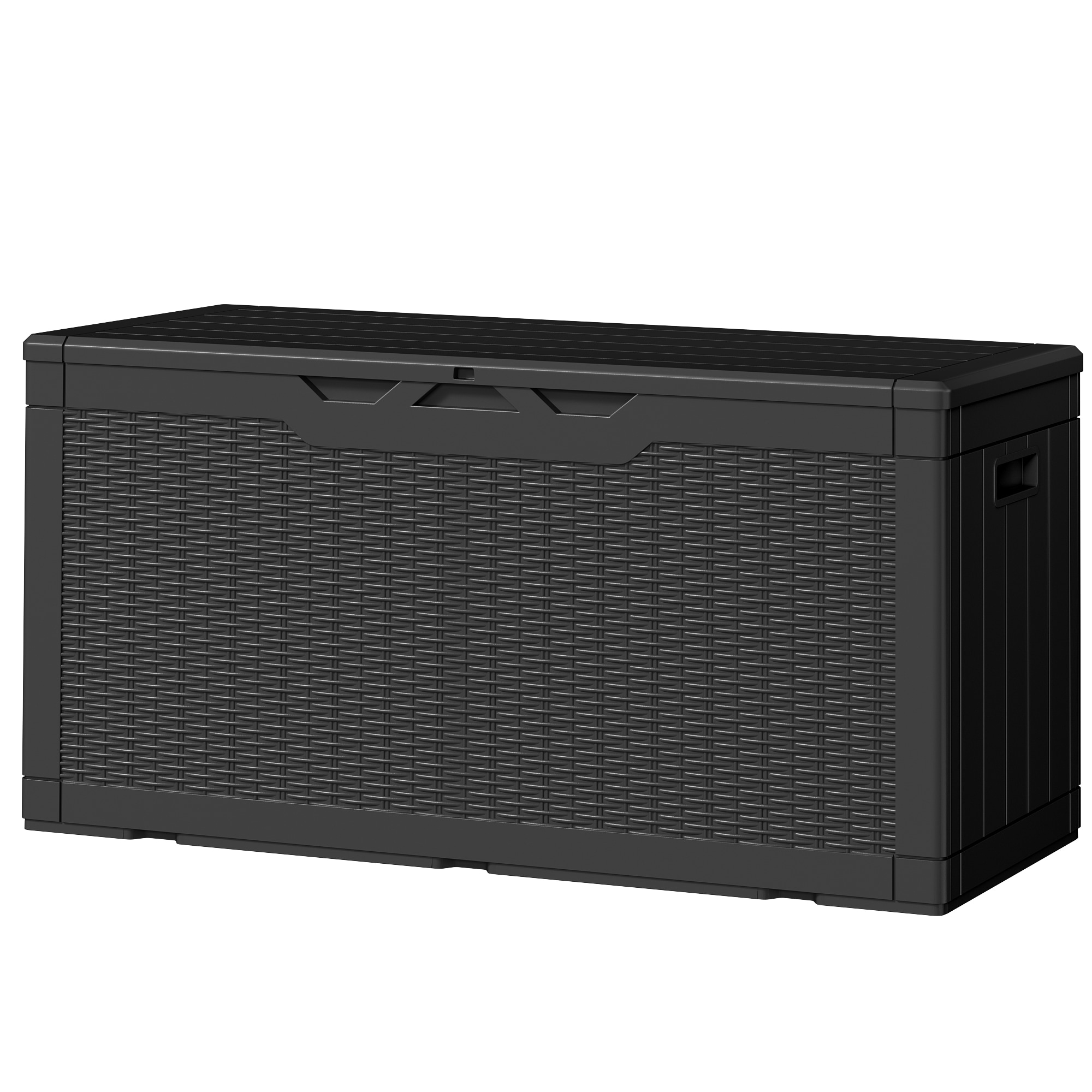 Patiowell 105-Gallon Black Plastic Deck Box Patiowell 105-Gallon Black Plastic Deck Box