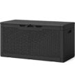 Patiowell 105-Gallon Black Plastic Deck Box Patiowell 105-Gallon Black Plastic Deck Box