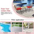 Costway 3PCS Patio Rattan Bistro Set Coffee Table Armchair Garden Red Cushion