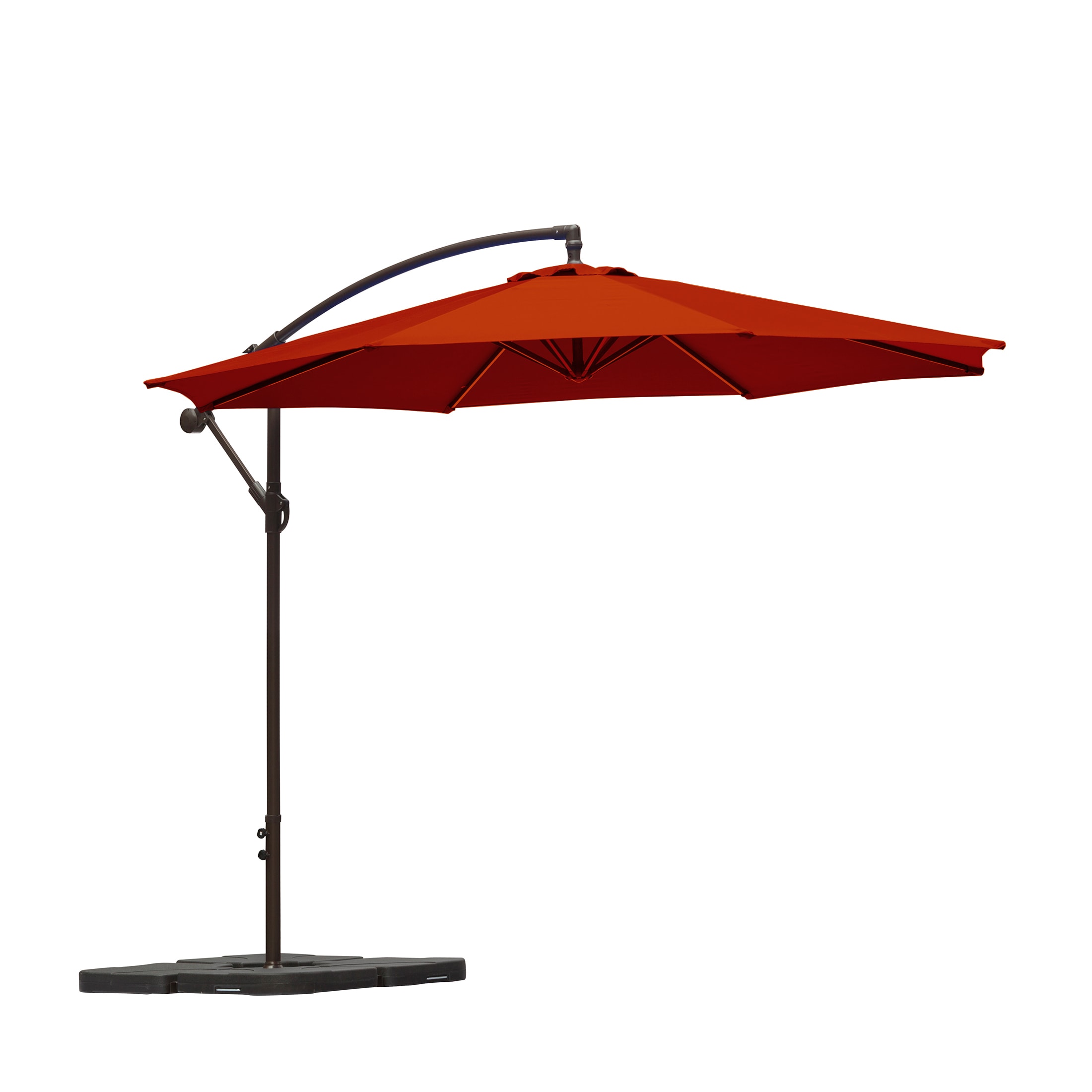 Westin Furniture 10-ft Steel Red No-tilt Cantilever Patio Umbrella with Base Westin Furniture 10-ft Steel Red No-tilt Cantilever Patio Umbrella with Base
