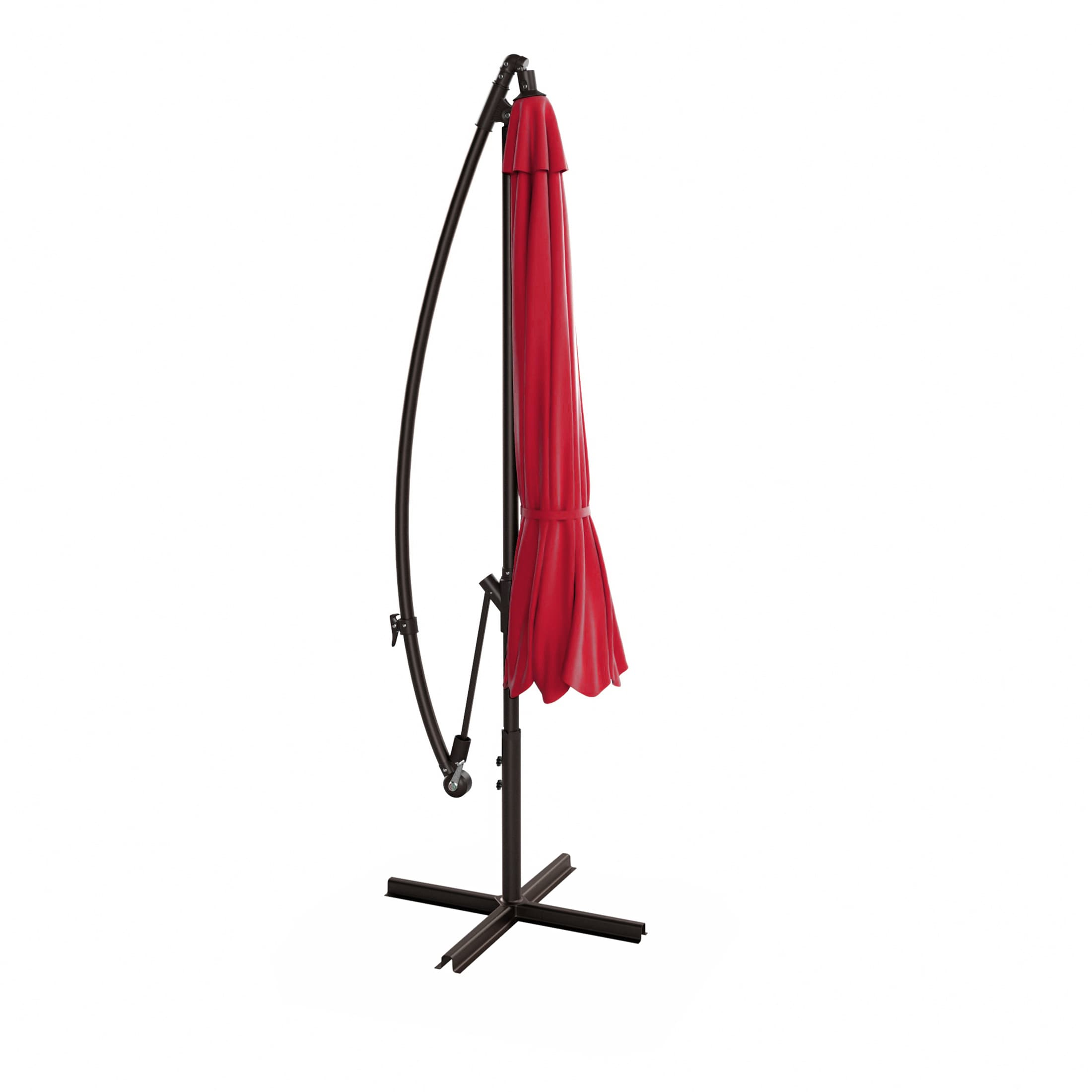 Westin Furniture 10-ft Steel Red No-tilt Cantilever Patio Umbrella with Base Westin Furniture 10-ft Steel Red No-tilt Cantilever Patio Umbrella with Base