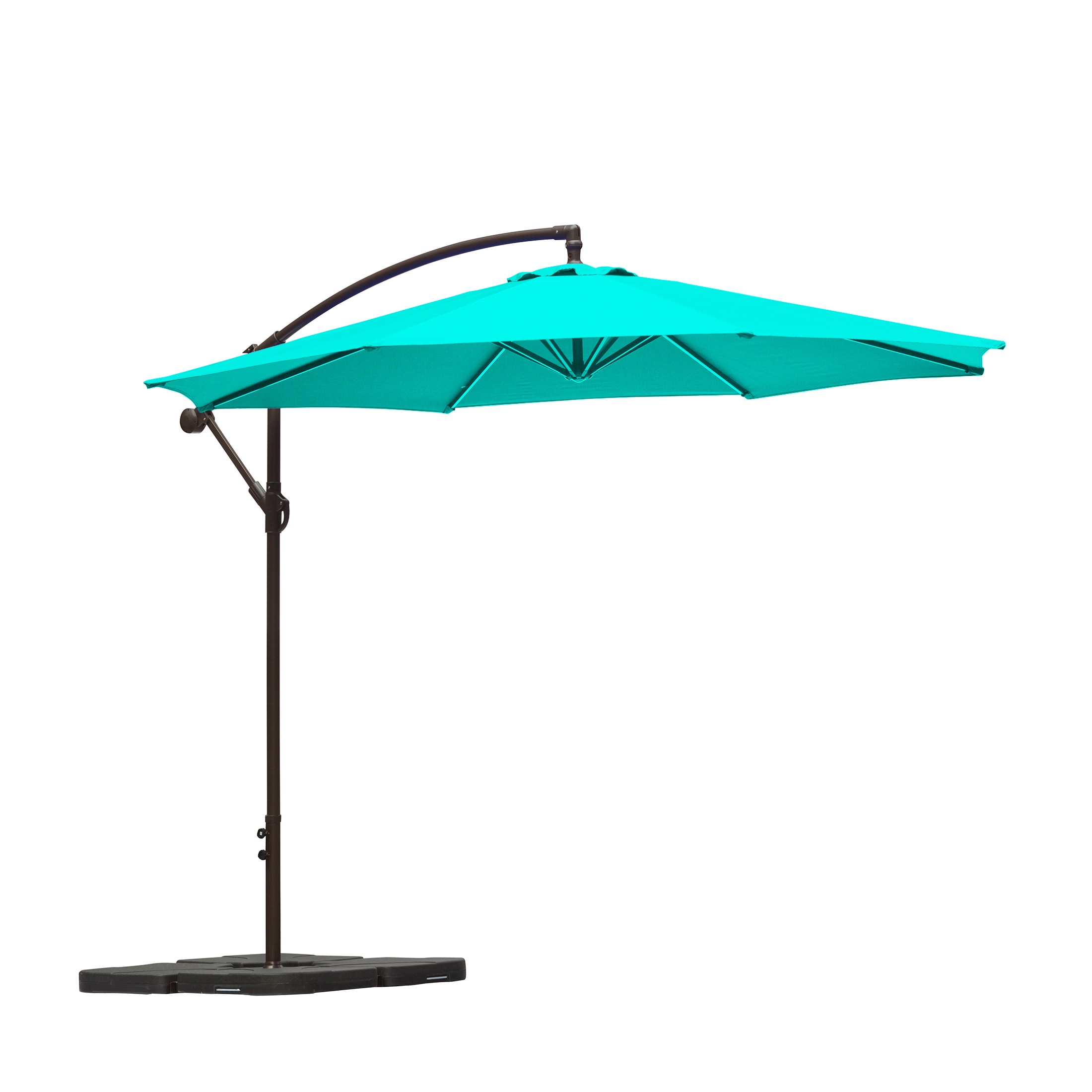 Westin Furniture 10-ft Steel Green No-tilt Cantilever Patio Umbrella with Base Westin Furniture 10-ft Steel Green No-tilt Cantilever Patio Umbrella with Base