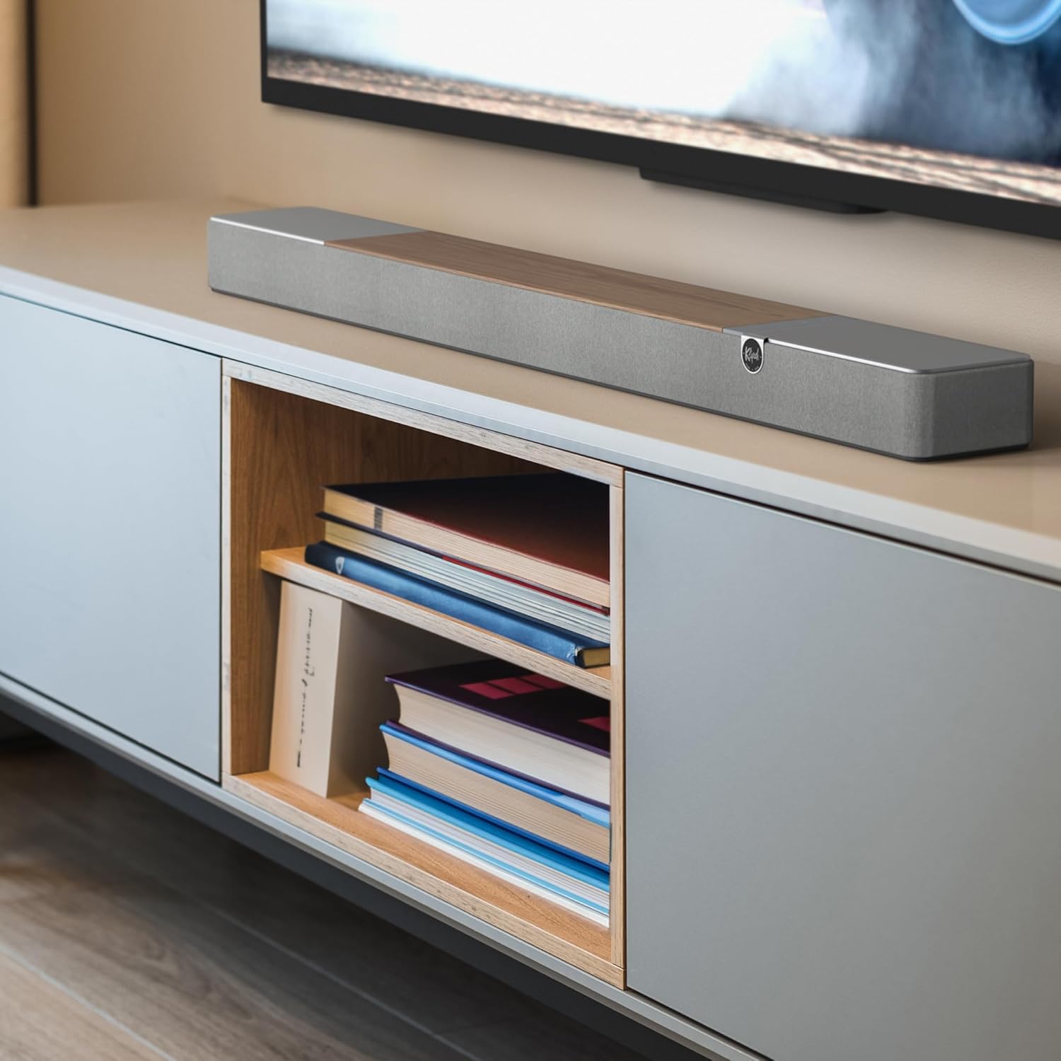 Klipsch Flexus CORE 200 3.1.2 Channel Powered by Onkyo Bluetooth Sound Bar with Dolby Atmos and Custom Tuned Bass - Walnut, 44" W Klipsch Flexus CORE 200 3.1.2 Channel Powered by Onkyo Bluetooth Sound Bar with Dolby Atmos and Custom Tuned Bass - Walnut, 44" W