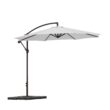 Westin Furniture 10-ft Steel White No-tilt Cantilever Patio Umbrella with Base