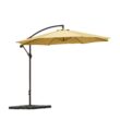 Westin Furniture 10-Feet Steel Beige No-tilt Cantilever Patio Umbrella with Base