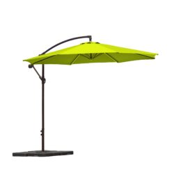 Westin Furniture 10-Feet Steel Green No-tilt Cantilever Patio Umbrella with Base