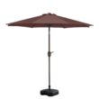 Westin Furniture 9-ft Steel Brown Push-button Tilt Garden Patio Umbrella with Base