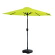 Westin Furniture 9-ft Steel Green Push-button Tilt Garden Patio Umbrella with Base