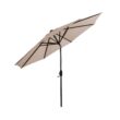Westin Furniture 9-Feet Steel Beige Push-button Tilt Garden Patio Umbrella with Base Westin Furniture 9-Feet Steel Beige Push-button Tilt Garden Patio Umbrella with Base