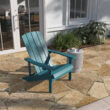 Taylor & Logan Charlestown Sea Foam Resin Frame Stationary Adirondack Chair with Solid Seat