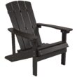 Taylor & Logan Charlestown Slate Gray Resin Frame Stationary Adirondack Chair with Solid Seat