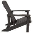 Taylor & Logan Charlestown Slate Gray Resin Frame Stationary Adirondack Chair with Solid Seat
