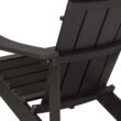 Taylor & Logan Charlestown Slate Gray Resin Frame Stationary Adirondack Chair with Solid Seat