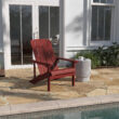 Taylor & Logan Charlestown Red Resin Frame Stationary Adirondack Chair with Solid Seat Taylor & Logan Charlestown Red Resin Frame Stationary Adirondack Chair with Solid Seat