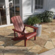 Taylor & Logan Charlestown Red Resin Frame Stationary Adirondack Chair with Solid Seat Taylor & Logan Charlestown Red Resin Frame Stationary Adirondack Chair with Solid Seat