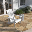 Taylor & Logan Charlestown White Resin Frame Stationary Adirondack Chair with Solid Seat Taylor & Logan Charlestown White Resin Frame Stationary Adirondack Chair with Solid Seat