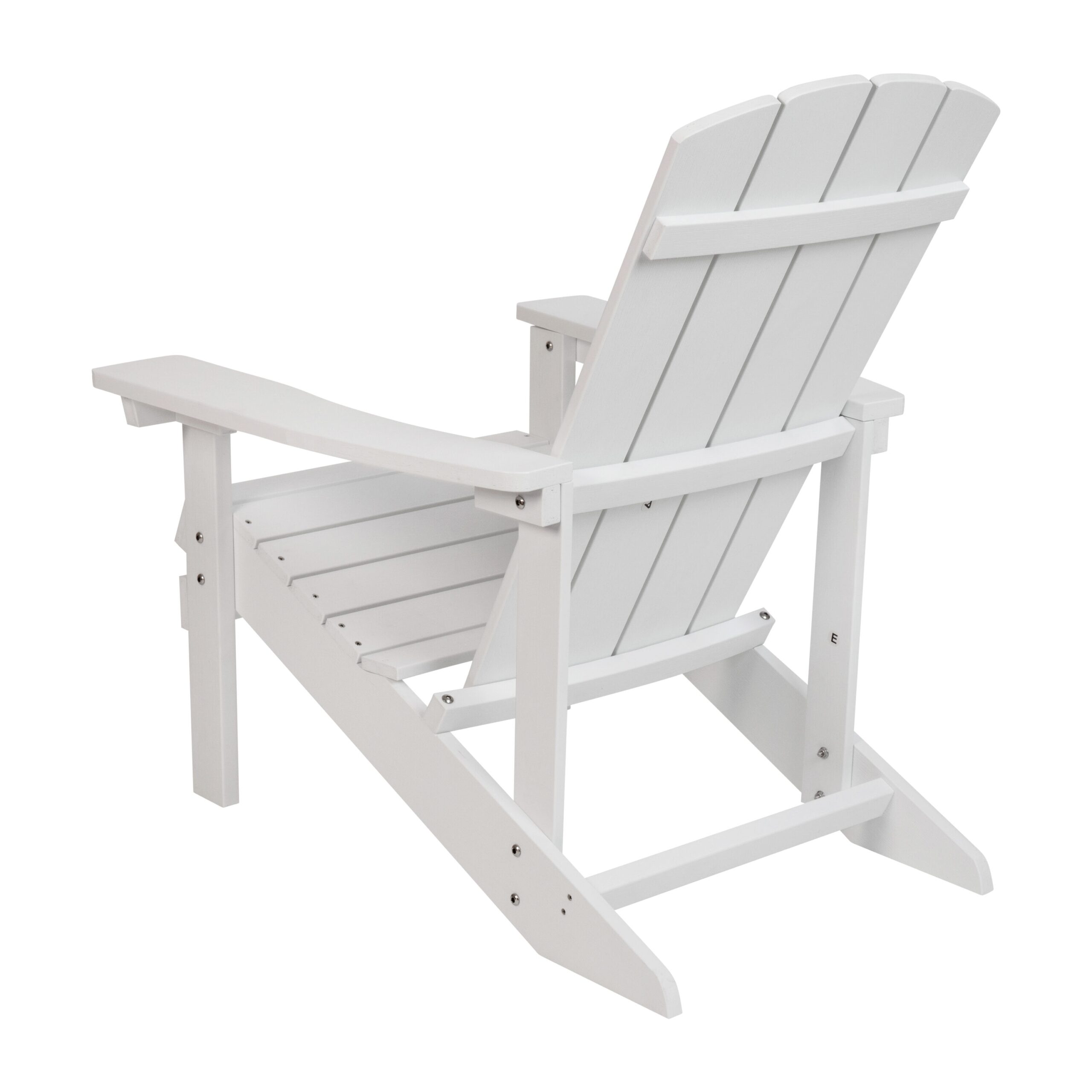 Taylor & Logan Charlestown White Resin Frame Stationary Adirondack Chair with Solid Seat Taylor & Logan Charlestown White Resin Frame Stationary Adirondack Chair with Solid Seat