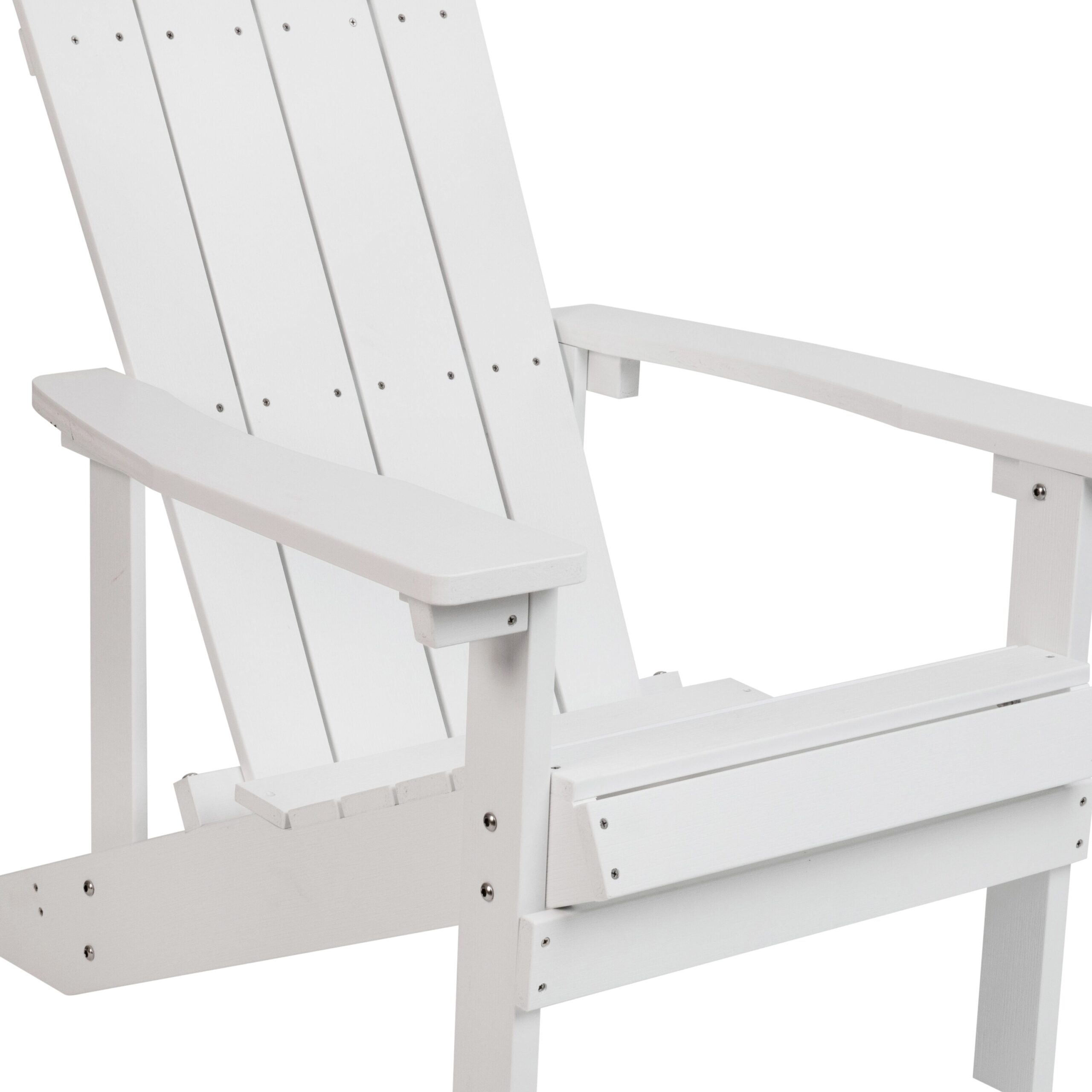 Taylor & Logan Charlestown White Resin Frame Stationary Adirondack Chair with Solid Seat Taylor & Logan Charlestown White Resin Frame Stationary Adirondack Chair with Solid Seat