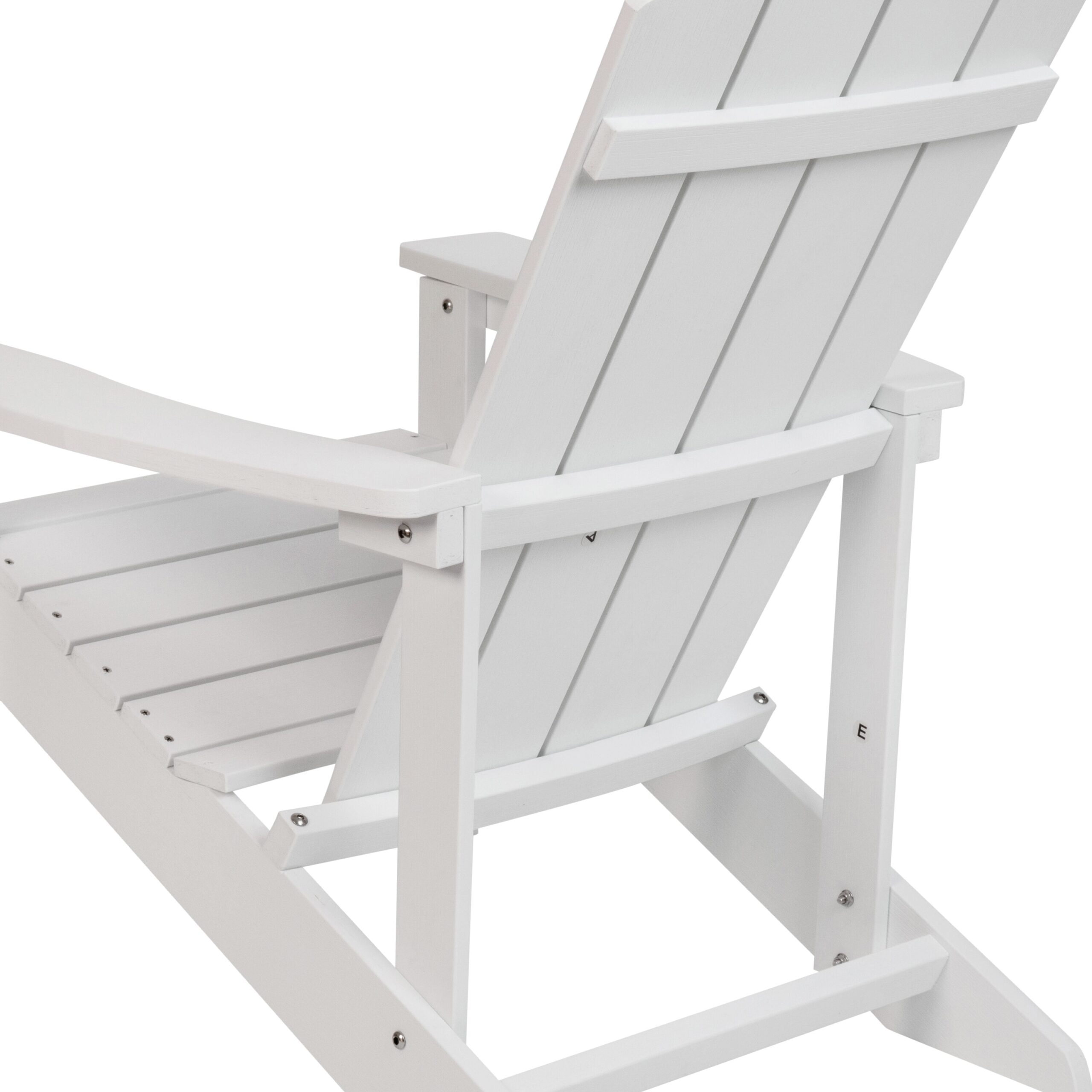 Taylor & Logan Charlestown White Resin Frame Stationary Adirondack Chair with Solid Seat Taylor & Logan Charlestown White Resin Frame Stationary Adirondack Chair with Solid Seat