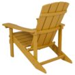 Taylor & Logan Charlestown Yellow Resin Frame Stationary Adirondack Chair with Solid Seat