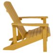 Taylor & Logan Charlestown Yellow Resin Frame Stationary Adirondack Chair with Solid Seat