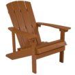 Taylor & Logan Charlestown Teak Resin Frame Stationary Adirondack Chair with Solid Seat