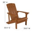 Taylor & Logan Charlestown Teak Resin Frame Stationary Adirondack Chair with Solid Seat