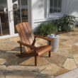Taylor & Logan Charlestown Teak Resin Frame Stationary Adirondack Chair with Solid Seat