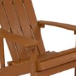 Taylor & Logan Charlestown Teak Resin Frame Stationary Adirondack Chair with Solid Seat