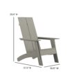 Taylor & Logan Brady Gray Resin Frame Stationary Adirondack Chair with Solid Seat Taylor & Logan Brady Gray Resin Frame Stationary Adirondack Chair with Solid Seat