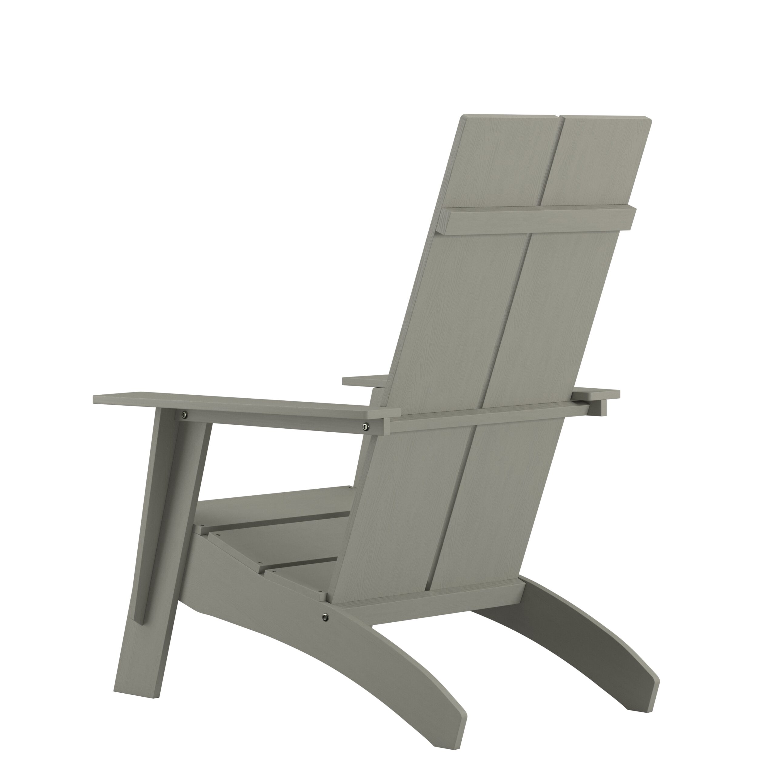 Taylor & Logan Brady Gray Resin Frame Stationary Adirondack Chair with Solid Seat Taylor & Logan Brady Gray Resin Frame Stationary Adirondack Chair with Solid Seat