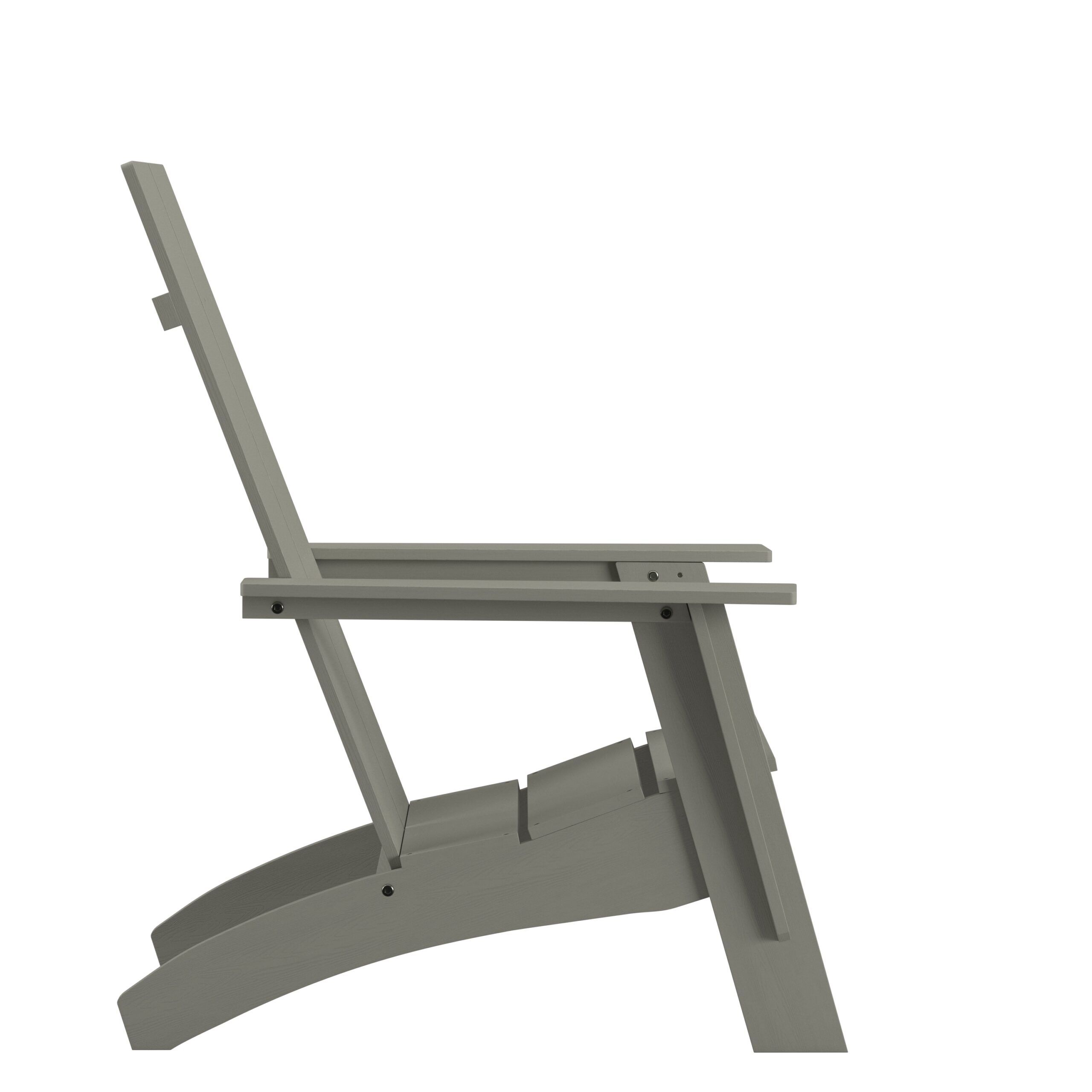 Taylor & Logan Brady Gray Resin Frame Stationary Adirondack Chair with Solid Seat Taylor & Logan Brady Gray Resin Frame Stationary Adirondack Chair with Solid Seat