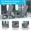 Taylor & Logan Savannah Light Gray Resin Frame Rocking Chair with Solid Seat Taylor & Logan Savannah Light Gray Resin Frame Rocking Chair with Solid Seat
