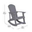 Taylor & Logan Savannah Light Gray Resin Frame Rocking Chair with Solid Seat Taylor & Logan Savannah Light Gray Resin Frame Rocking Chair with Solid Seat
