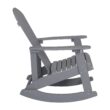Taylor & Logan Savannah Light Gray Resin Frame Rocking Chair with Solid Seat Taylor & Logan Savannah Light Gray Resin Frame Rocking Chair with Solid Seat