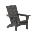 Taylor & Logan Hedley Gray Plastic Frame Stationary Adirondack Chair with Solid Seat