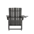Taylor & Logan Hedley Gray Plastic Frame Stationary Adirondack Chair with Solid Seat