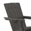 Taylor & Logan Hedley Gray Plastic Frame Stationary Adirondack Chair with Solid Seat