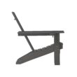 Taylor & Logan Hedley Gray Plastic Frame Stationary Adirondack Chair with Solid Seat
