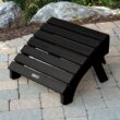 highwood Adirondack Black Poly-lumber Ottoman