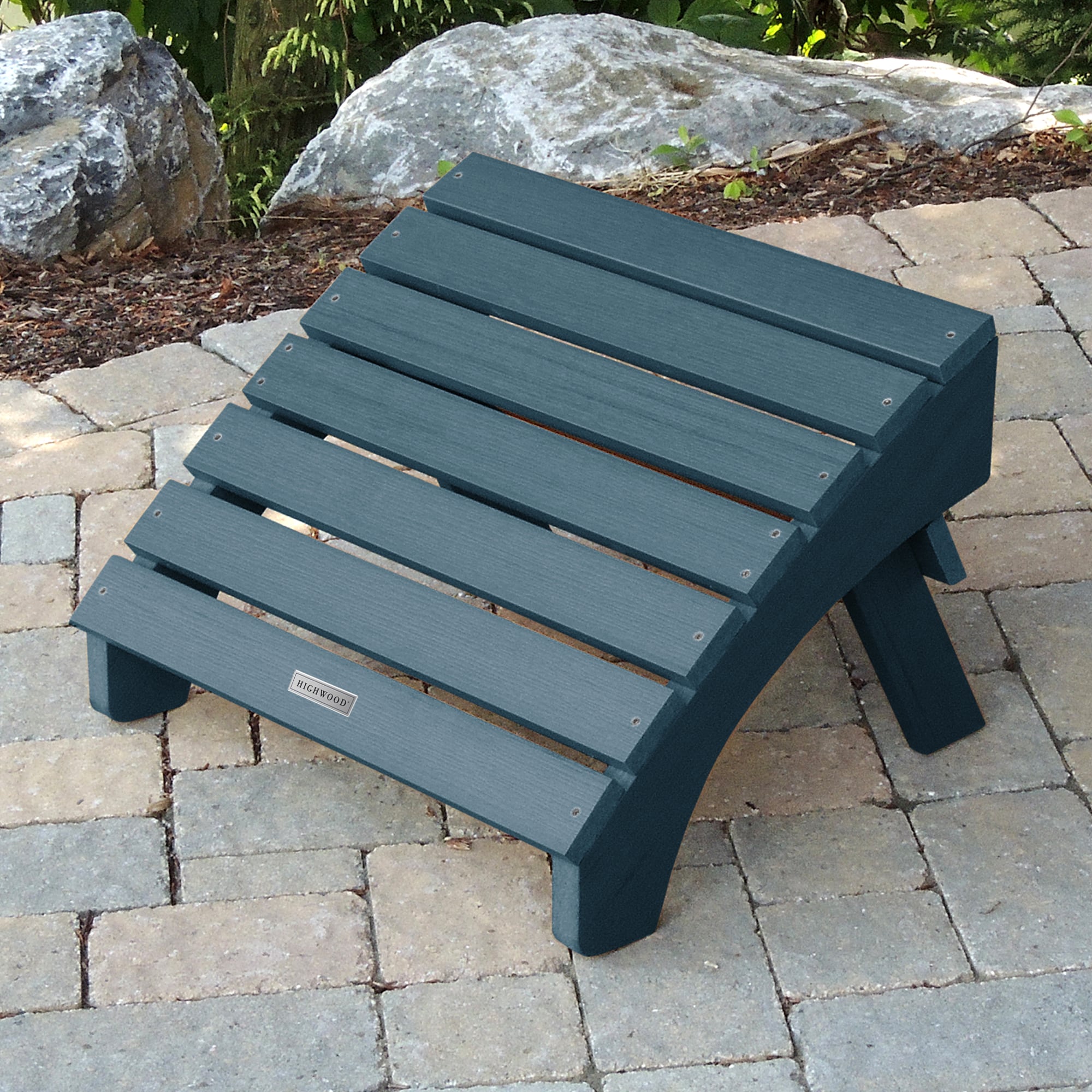 highwood Adirondack Nantucket Blue Poly-lumber Ottoman highwood Adirondack Nantucket Blue Poly-lumber Ottoman