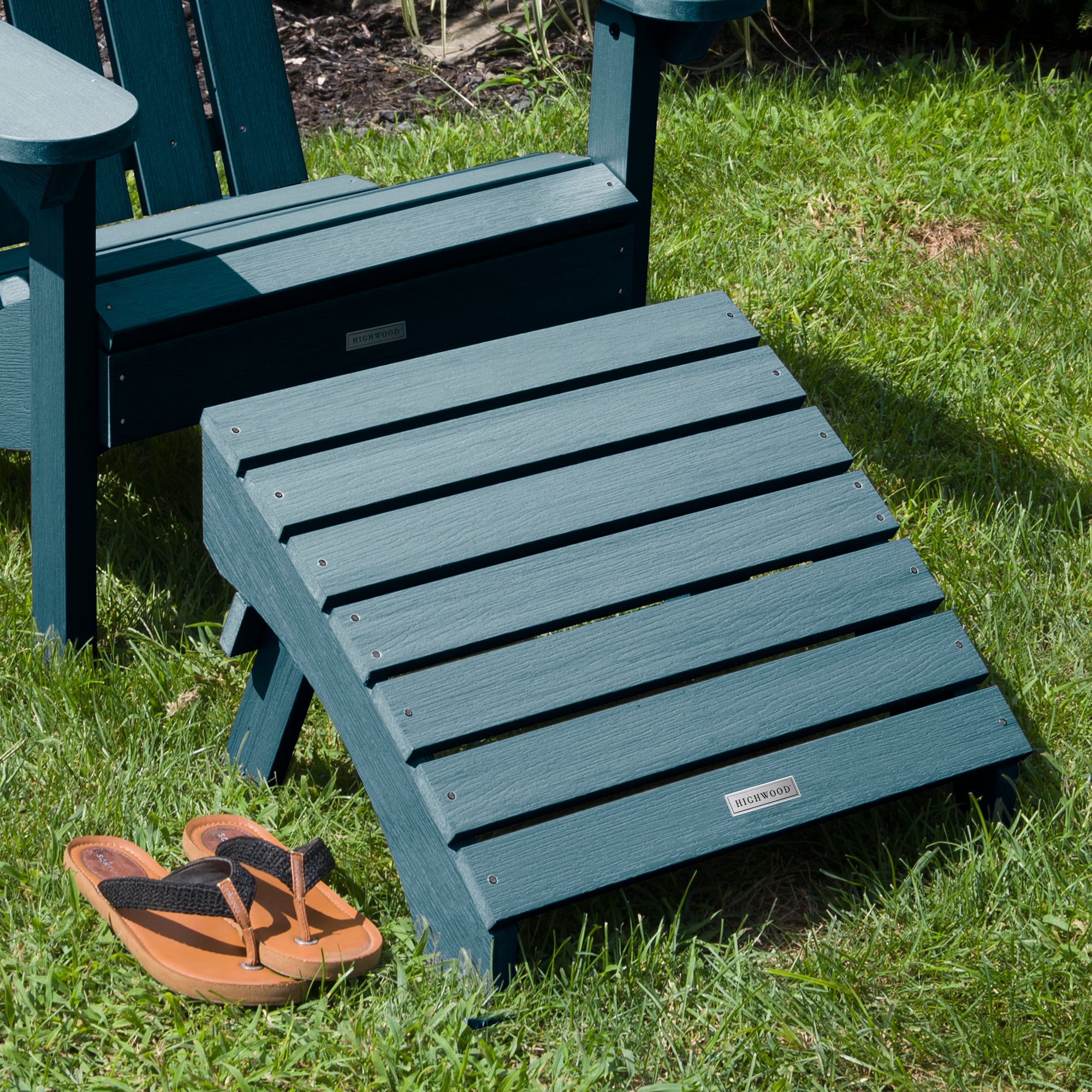 highwood Adirondack Nantucket Blue Poly-lumber Ottoman highwood Adirondack Nantucket Blue Poly-lumber Ottoman