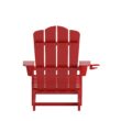 Taylor & Logan Nellis Red Plastic Frame Stationary Adirondack Chair with Solid Seat Taylor & Logan Nellis Red Plastic Frame Stationary Adirondack Chair with Solid Seat