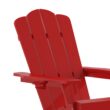 Taylor & Logan Nellis Red Plastic Frame Stationary Adirondack Chair with Solid Seat Taylor & Logan Nellis Red Plastic Frame Stationary Adirondack Chair with Solid Seat