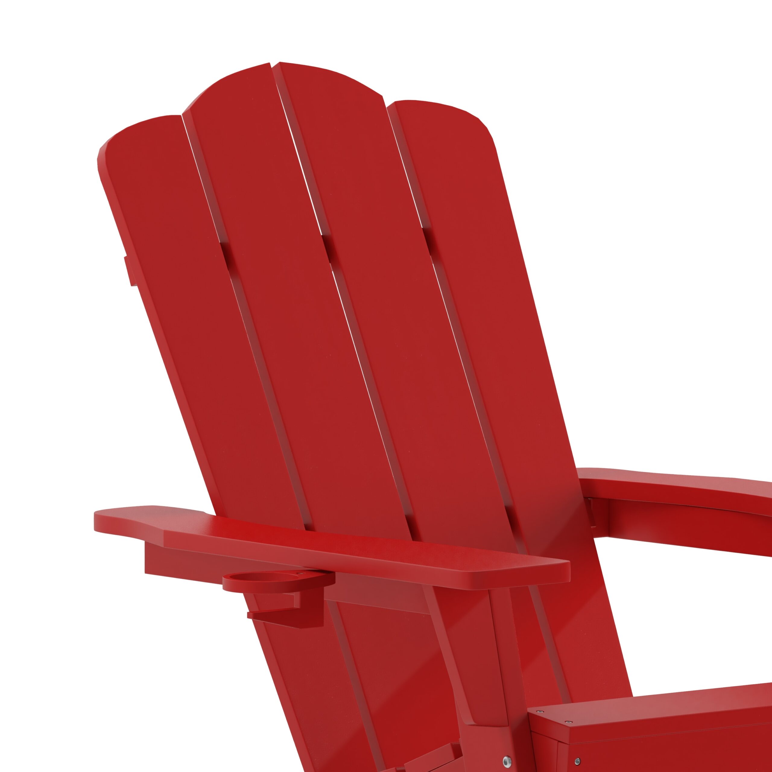 Taylor & Logan Nellis Red Plastic Frame Stationary Adirondack Chair with Solid Seat Taylor & Logan Nellis Red Plastic Frame Stationary Adirondack Chair with Solid Seat